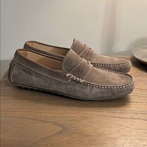 ECCO Men's Taupe Suede Slip-On Loafers size 44 or 10/10.5